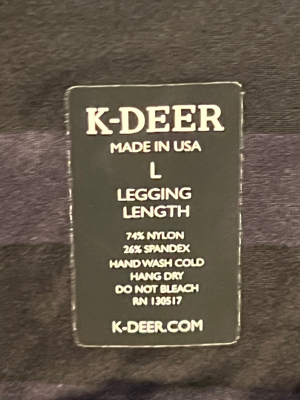 K-DEER Women’s Black Gray & Green Striped Leggings Size L - Picture 3 of 3